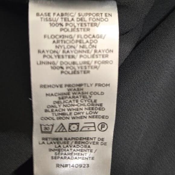 LOFT Women’s Medium Black Sheer Polka Dot Long Sleeve Blouse Dressy Top - Picture 7 of 11